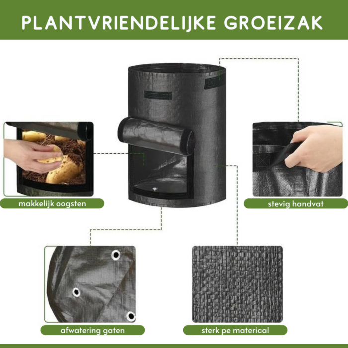 Kweekzak Zwart Large 35x45CM - Image 3